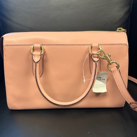 NWT! RARE! Coach X Selena Gomez Bond Bag Peony/Pink Leather Satchel 39290 - Picture 7 of 11